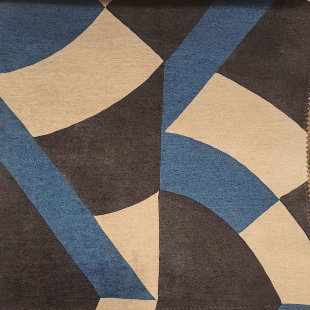 BEYOND BLACK GEOMETRIC UPHOLSTERY POLYESTER  FABRIC