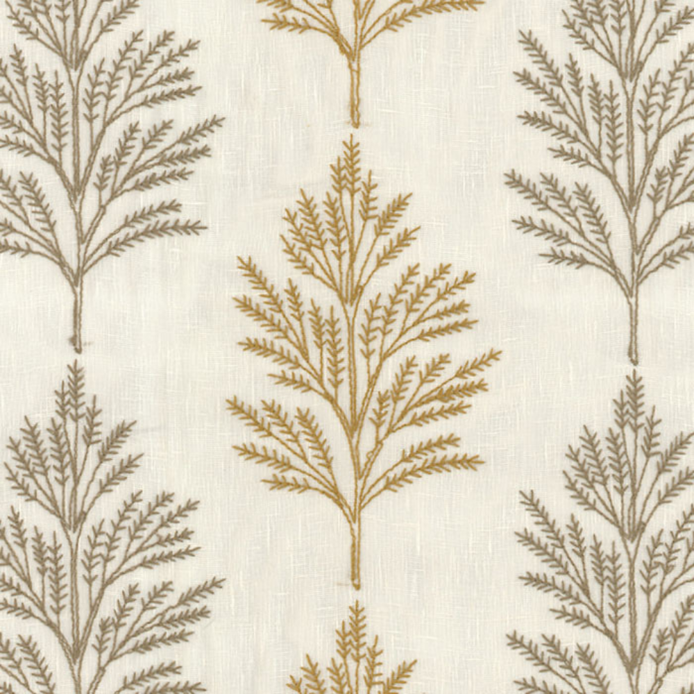 LUCY EMBROIDERY  TREE SHEER CURTAIN FABRICS