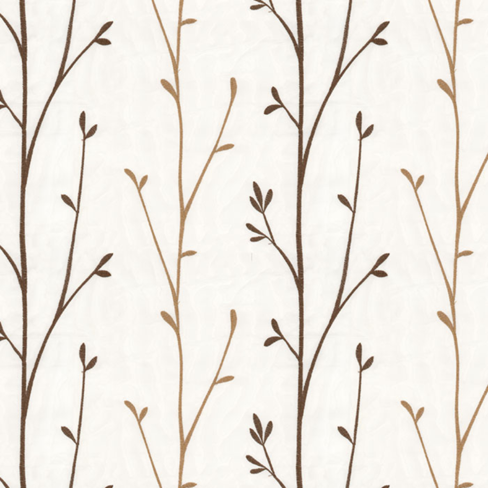 EMBROIDERY MAJESTIC TREE POLYESTER  SHEER CURTAIN  FABRICS A