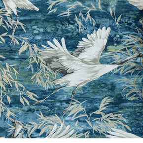 HOME DECOR TEXTURE BASE BLUE WHITE BIRD PATAGONIA WALLPAPERS
