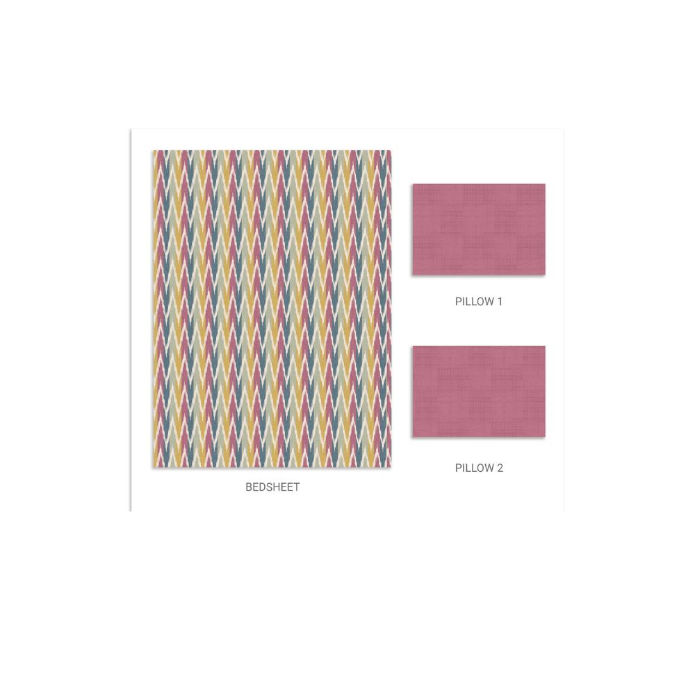 DELLA COTTON  QUEEN SIZE BEDSHEET PINK
