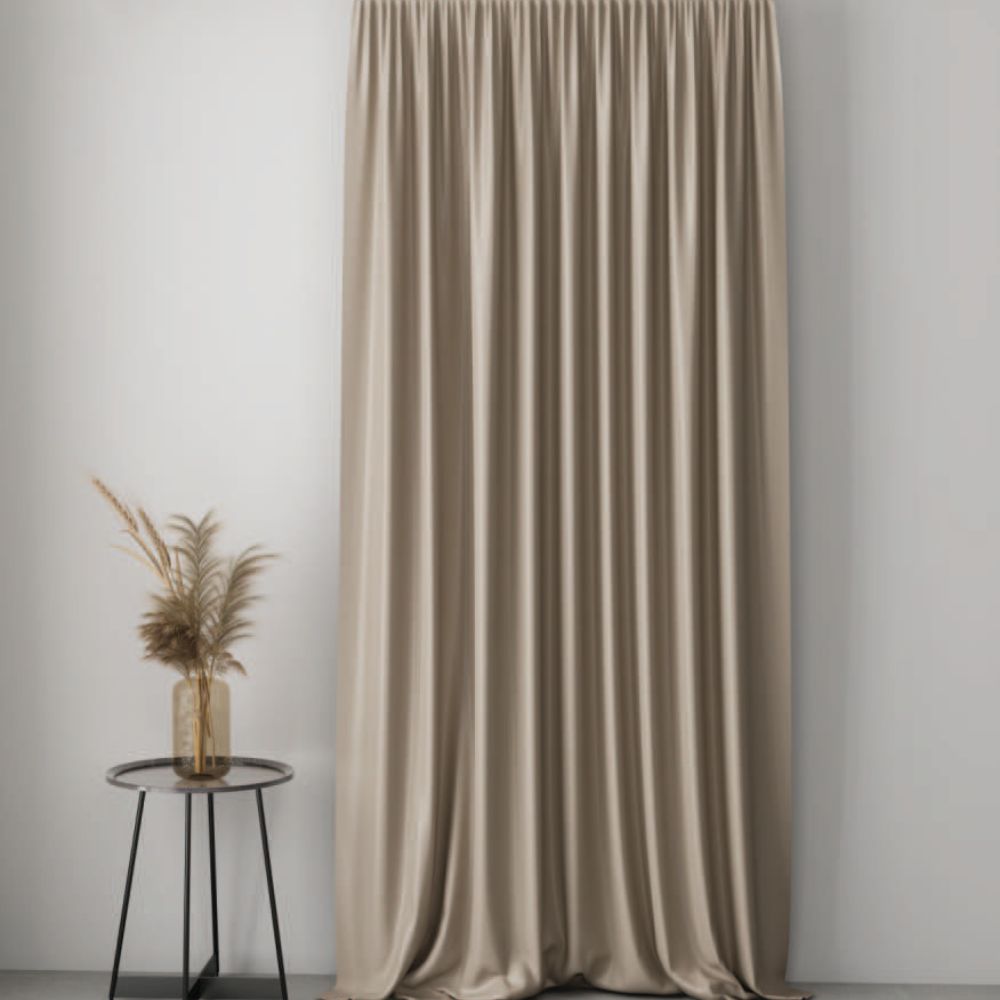 SHEEN CURTAIN FABRICS COTTON POLYESTER  PLAIN