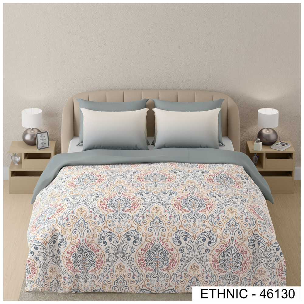 ETHNIC 46130  DIGITAL PRINT COTTON SUPER KING SIZE  BEDSHEET