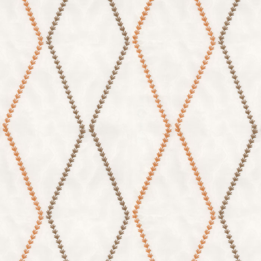 EMBROIDERY MAJESTIC GEOMETRIC POLYESTER  SHEER CURTAIN  FABRICS B