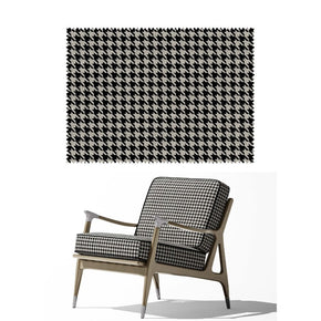 CARBON UPHOLSTERY POLYESTER JUTE GEOMETRIC ARROW FABRIC RF 221