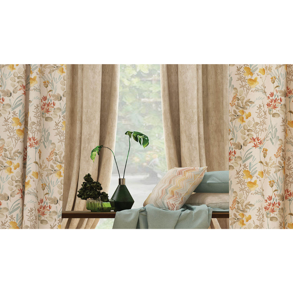 BARBADOS PRINT  POLYESTER BIG FLOWER MAIN CURTAIN  FABRIC