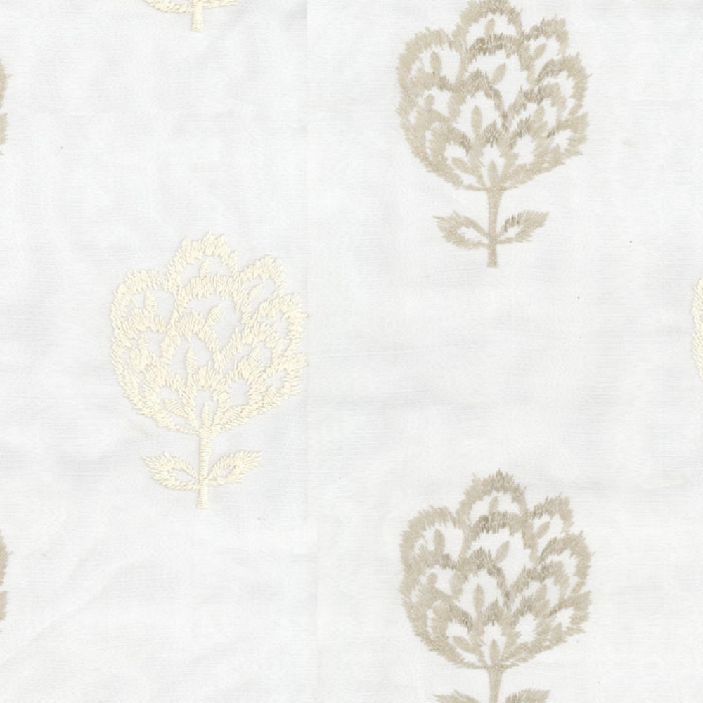 ELEGANT 32530 Embroidery Sheer  Curtain Fabric