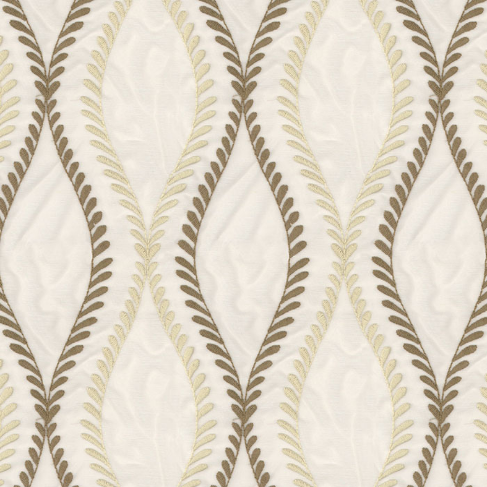 MORRIS POLYESTER EMBROIDERY COTTON WAVES SHEER CURTAIN FABRICS