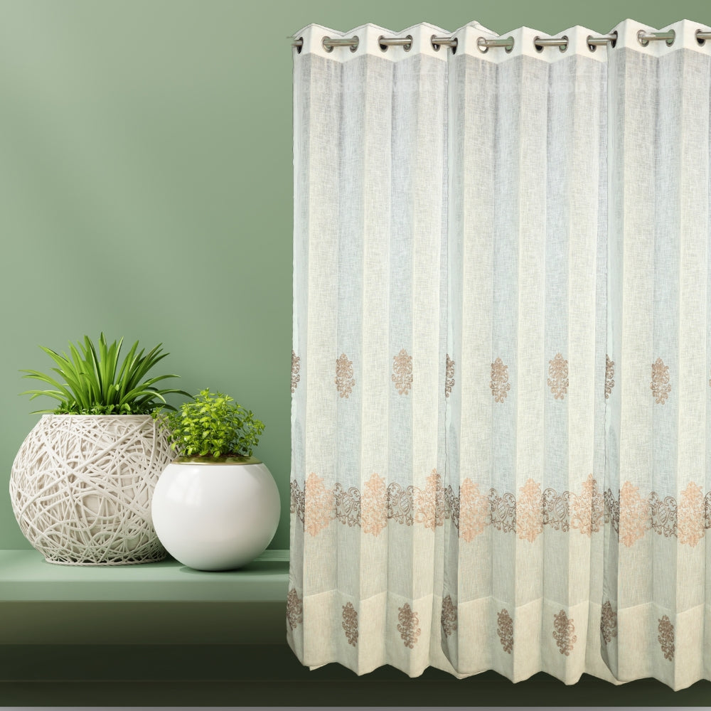 OMBRE SHEER CURTAIN EMBROIDED MOTIFS