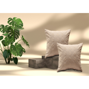 Embroidered Cushion Cover  Conceal Zip GRAY GEOMETRIC D