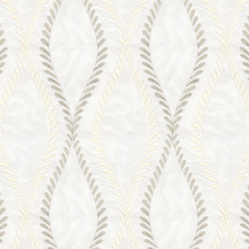 MORRIS POLYESTER EMBROIDERY COTTON WAVES SHEER CURTAIN FABRICS