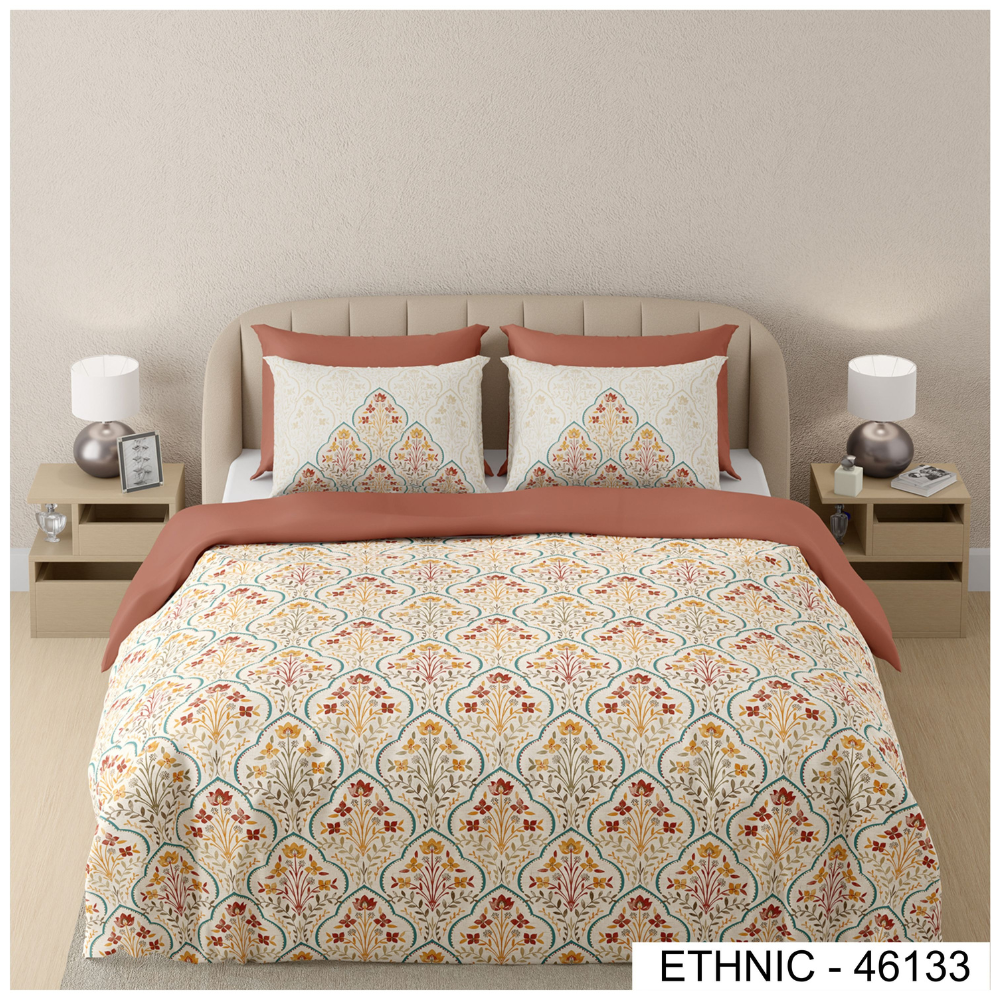 ETHNIC 46133  DIGITAL PRINT COTTON SUPER KING SIZE  BEDSHEET
