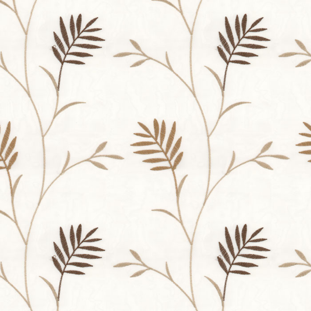 EMBROIDERY MAJESTIC Big leaf allover POLYESTER  SHEER CURTAIN  FABRICS  A