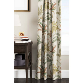 ENGLISH COTTAGE BROWN GREEN BIG LEAF  CURTAINS FABRICS