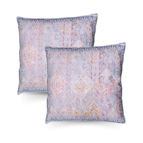 SELF PRINTED BLUE CUSHION COVER