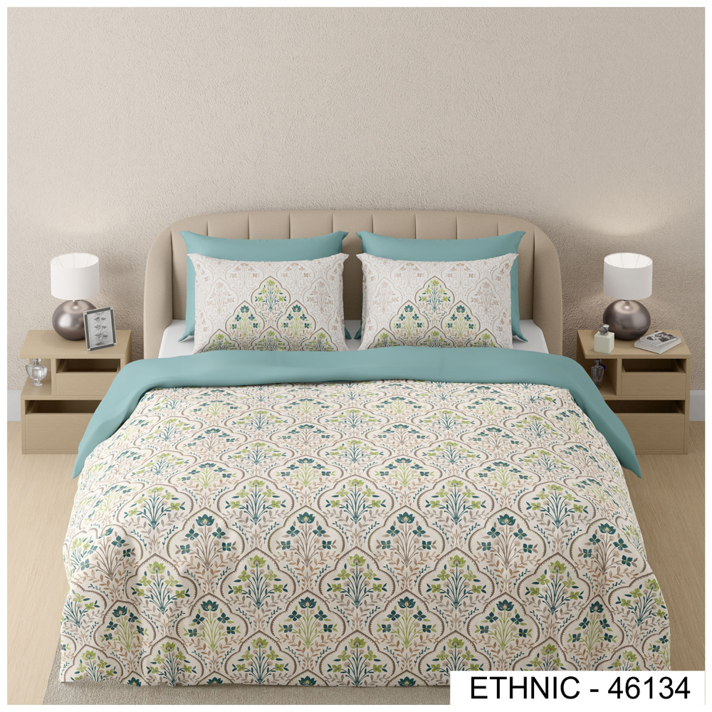 ETHNIC 46134 DIGITAL PRINT COTTON SUPER KING SIZE  BEDSHEET