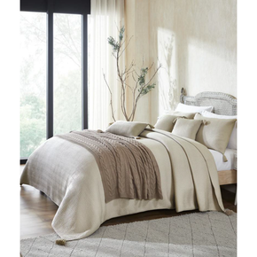 Zig Zag King Size Bed Cover & 2 Pillow Covers With 3 Cushion Covers (Set Of 6)