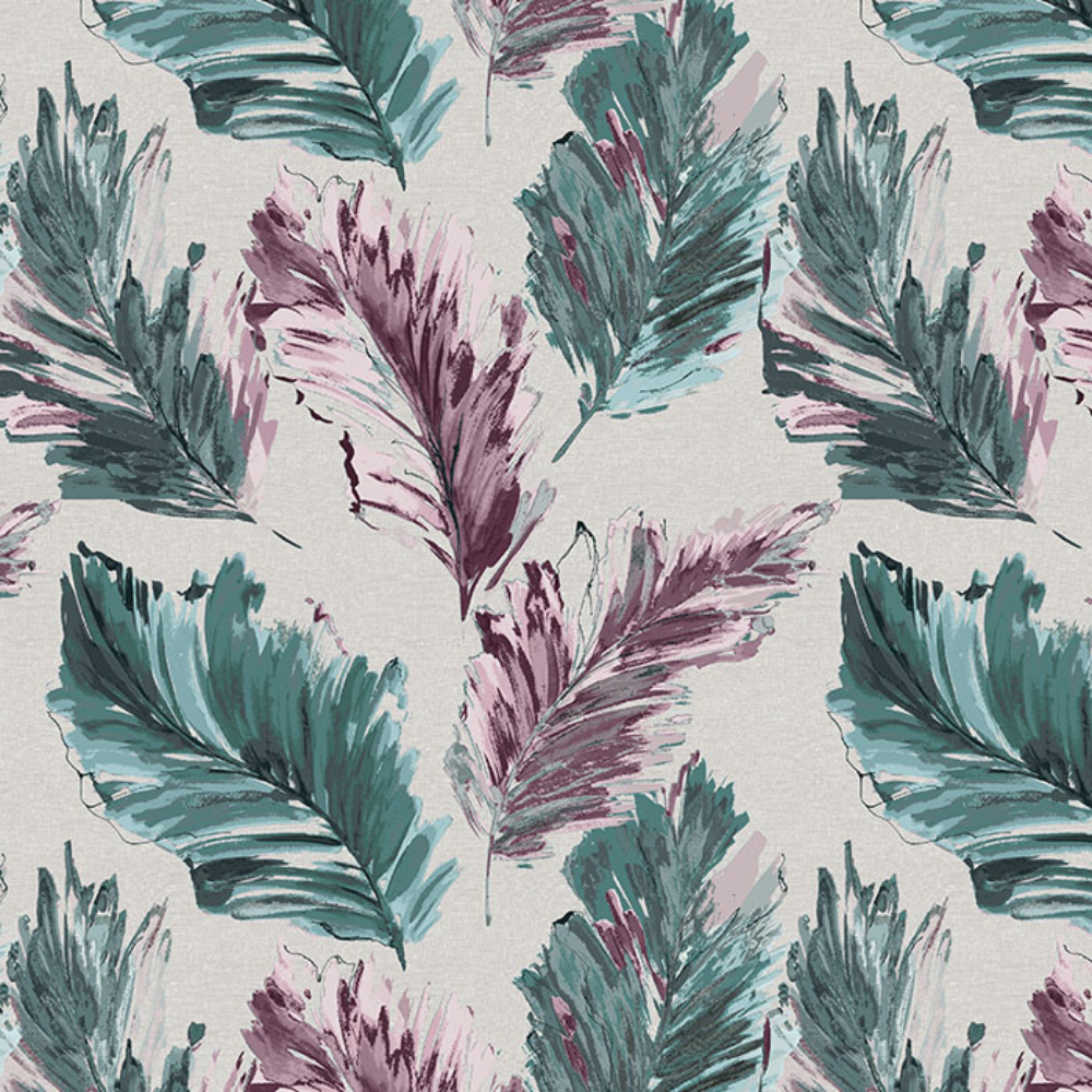 EXPRESSION PRINT ABSTRACT FLOWER MAIN CURTAIN FABRIC