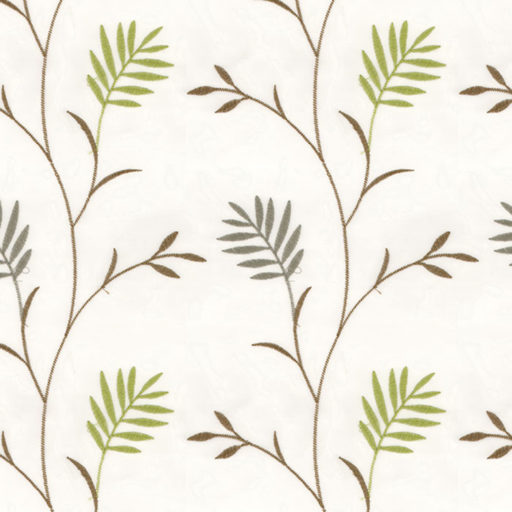 EMBROIDERY MAJESTIC Big leaf allover POLYESTER  SHEER CURTAIN  FABRICS  A