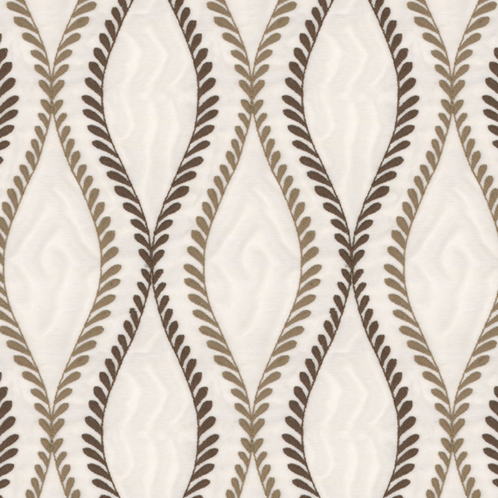 MORRIS POLYESTER EMBROIDERY COTTON WAVES SHEER CURTAIN FABRICS