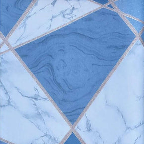 HOME DECOR GEOMETRIC MARBLE CUT BLUE MONACO WALLPAPERS