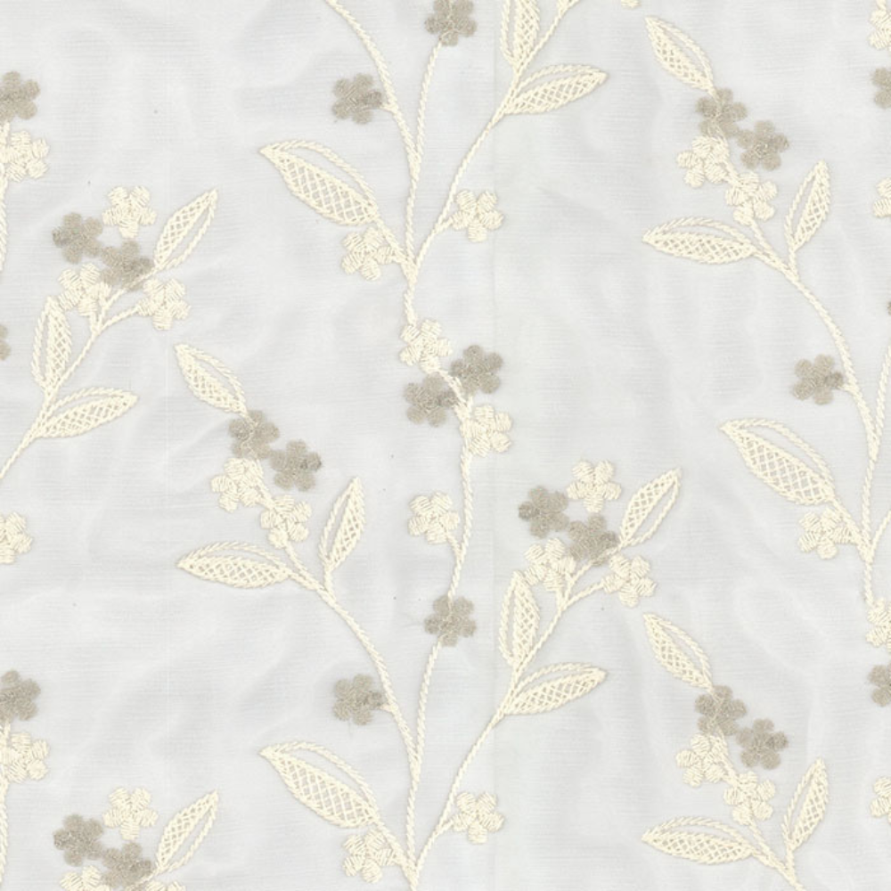ELEGANT 32536 Embroidery Sheer  Curtain Fabric