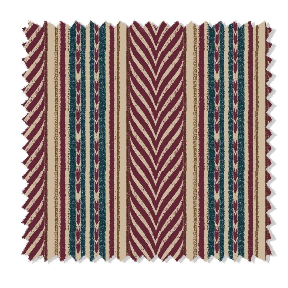 DURBAR VELVET UPHOLSTERY POLYESTER  HERRINGBONE STRIPE FABRICS 928