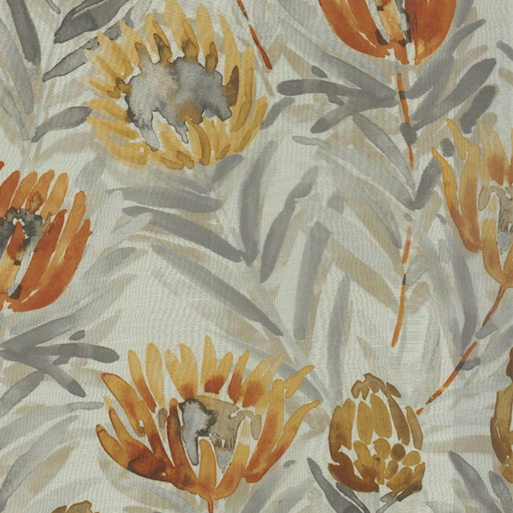 ICON POLYESTER BIG FLOWER SHEER  CURTAIN FABRIC