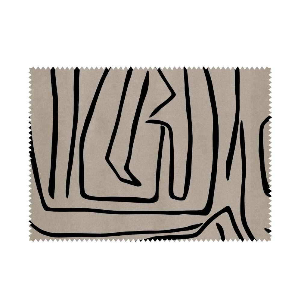 CARBON VELVET UPHOLSTERY  POLYESTER ZIGZAG FABRICS VT 013