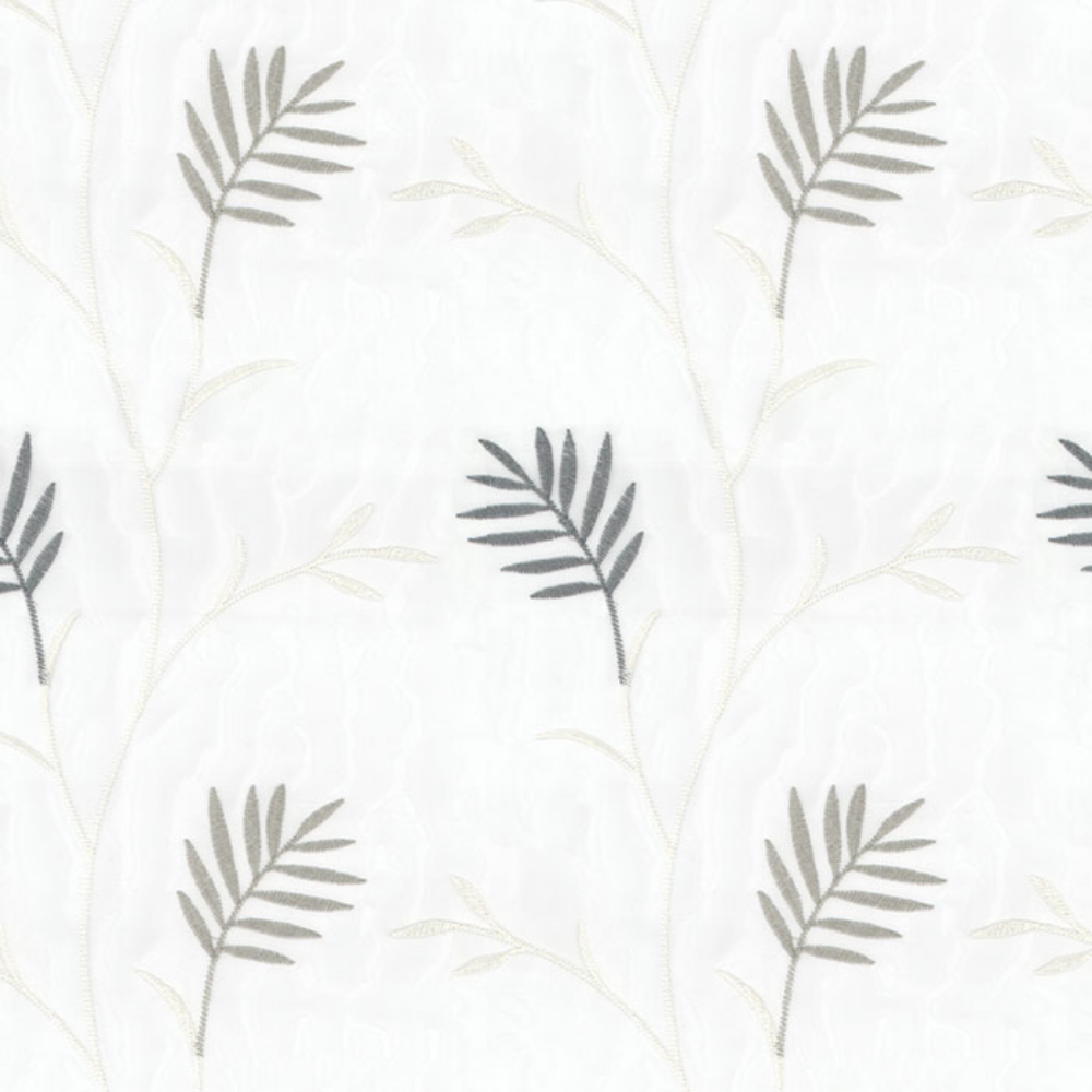EMBROIDERY MAJESTIC Big leaf allover POLYESTER  SHEER CURTAIN  FABRICS  B