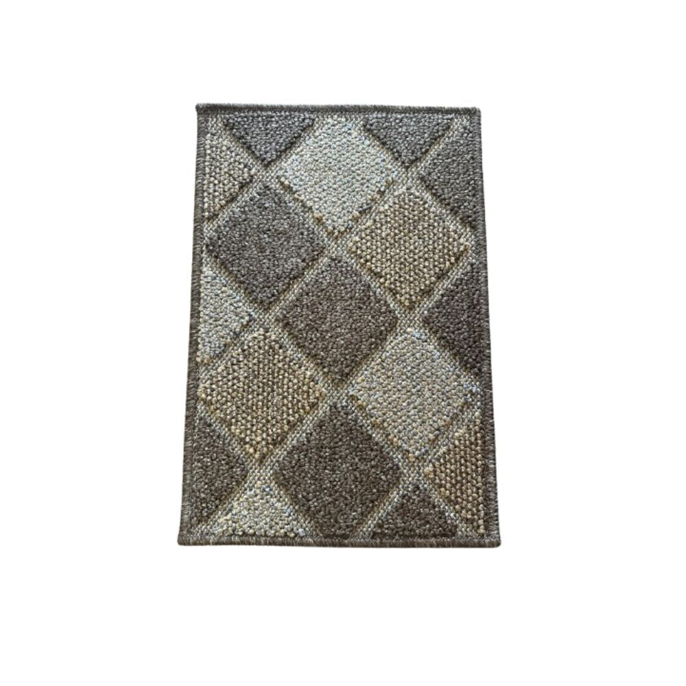 SANDRO JUTE DOORMAT GEOMETRIC SQUARE CUT  100% POLYESTER