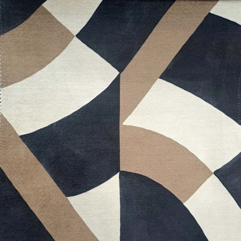 BEYOND BLACK GEOMETRIC UPHOLSTERY POLYESTER  FABRIC