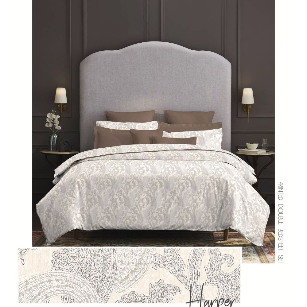 NECTORSOFT HARPER KING SIZE BED SHEET SET