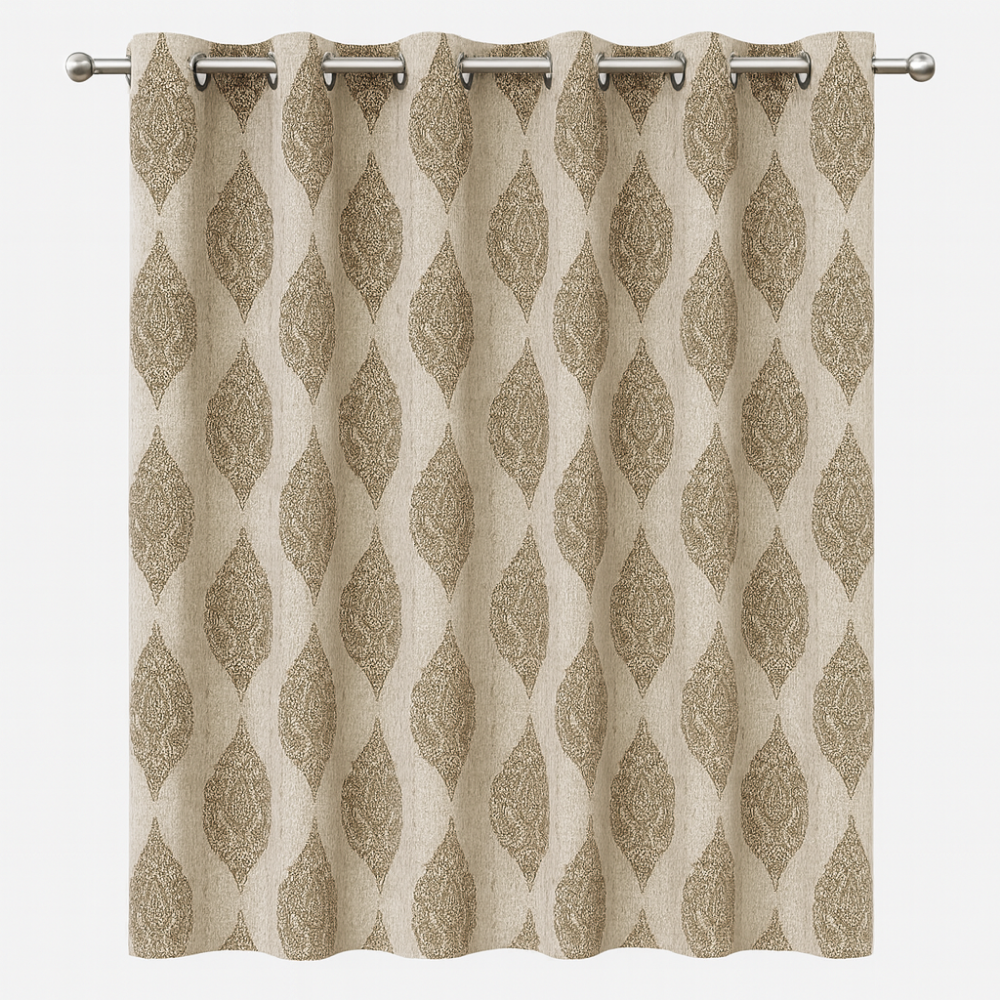 Pattern Motifs Ready Curtain for Living Room and Bedroom