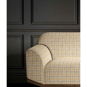 Mulberry small checks red yellow polyester Sofa fabrics