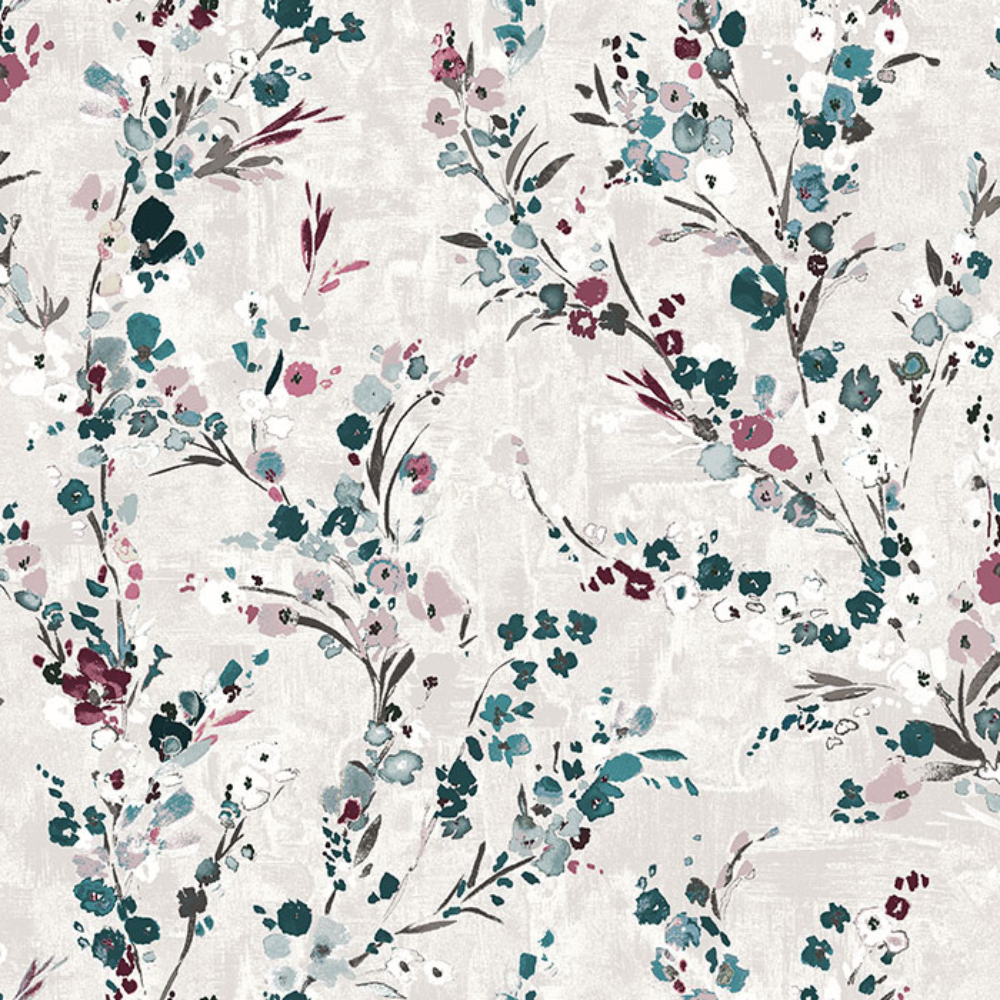 EXPRESSION PRINT BIG LEAF BROWN MAIN CURTAIN  FABRIC