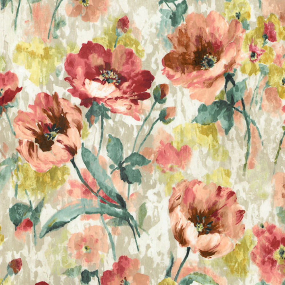 BARCELONA POLYESTER FLOWER PRINT  MAIN CURTAIN  FABRICS