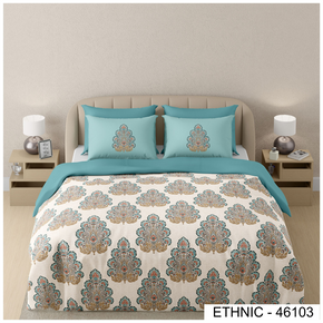 ETHNIC 46103  DIGITAL PRINT COTTON SUPER KING SIZE  BEDSHEET