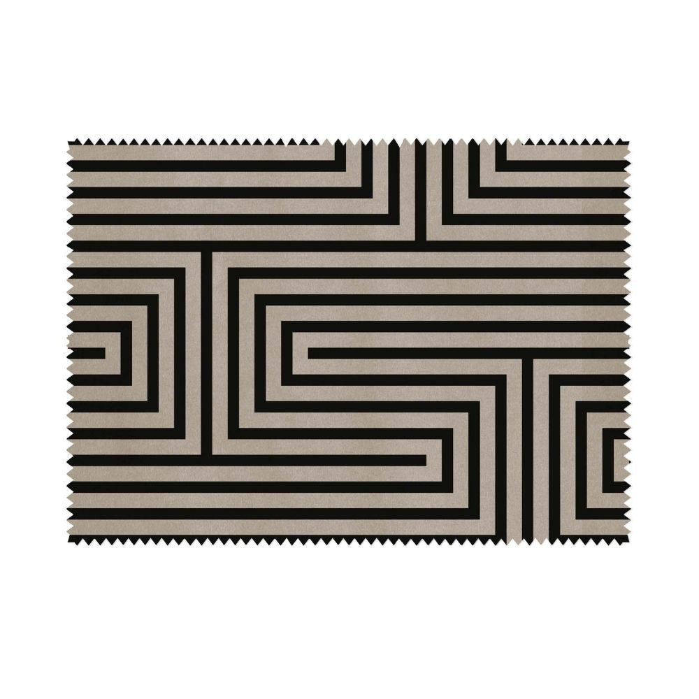 CARBON VELVET UPHOLSTERY  POLYESTER ZIGZAG  FABRICS VT 01