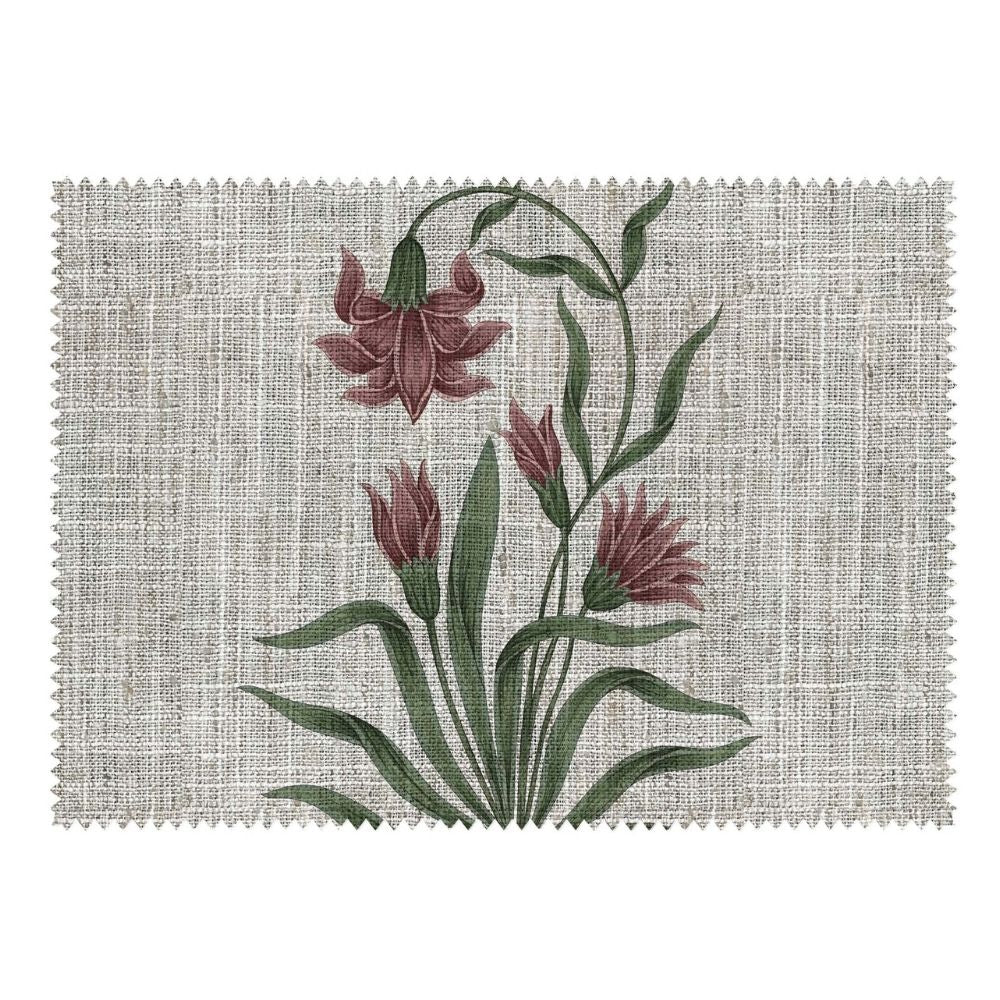 HAVELI  PRINTED POLYESTER FLOWRING BEIGE  CURTAIN FABRICS GL-919
