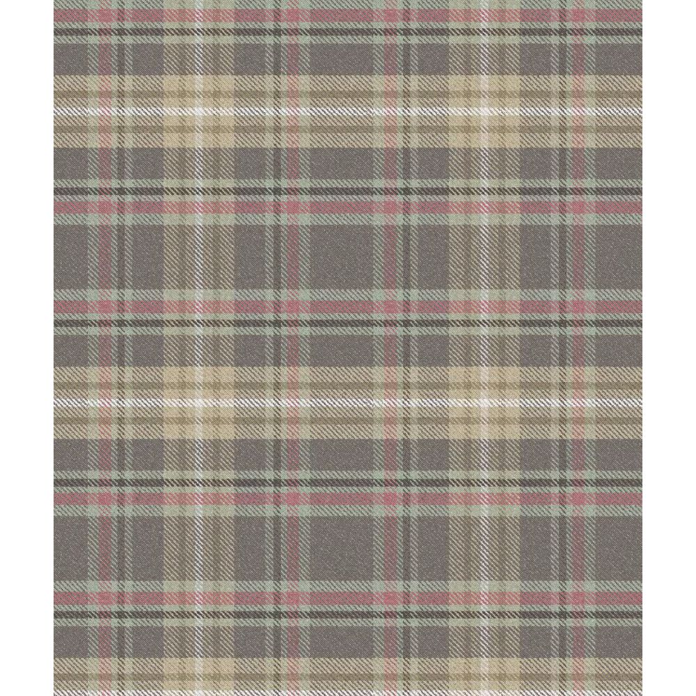 Mulberry II BROWN CHECK RED Sofa Febric