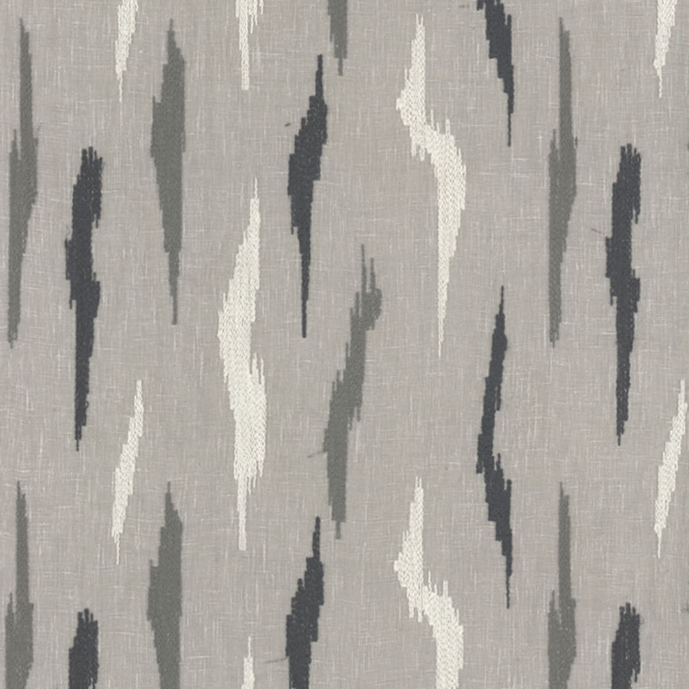 LUCY EMBROIDERY COTTON POLYESTER ABSTRACT SHEER CURTAIN FABRIC