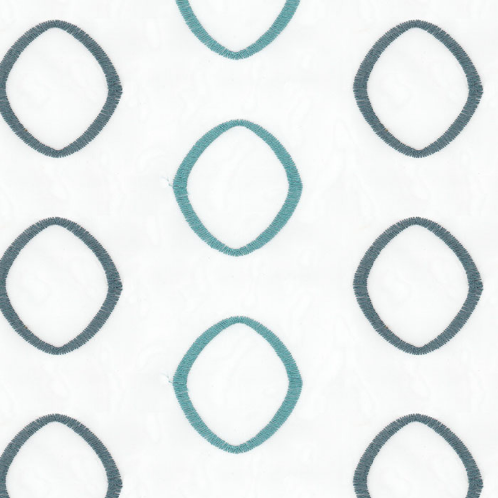 EMBROIDERY MAJESTIC CIRCLE allover POLYESTER  SHEER CURTAIN  FABRICS  A
