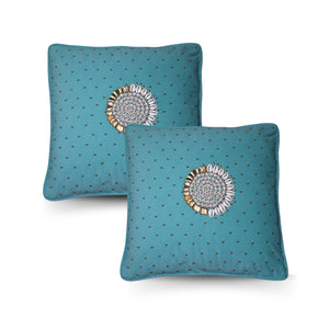 VELVET FABRIC PEARL DECORATE CUSHION COVER