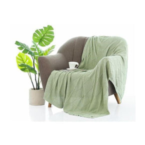 Cable Moss Knitted AC Throw Blanket Desert Sage