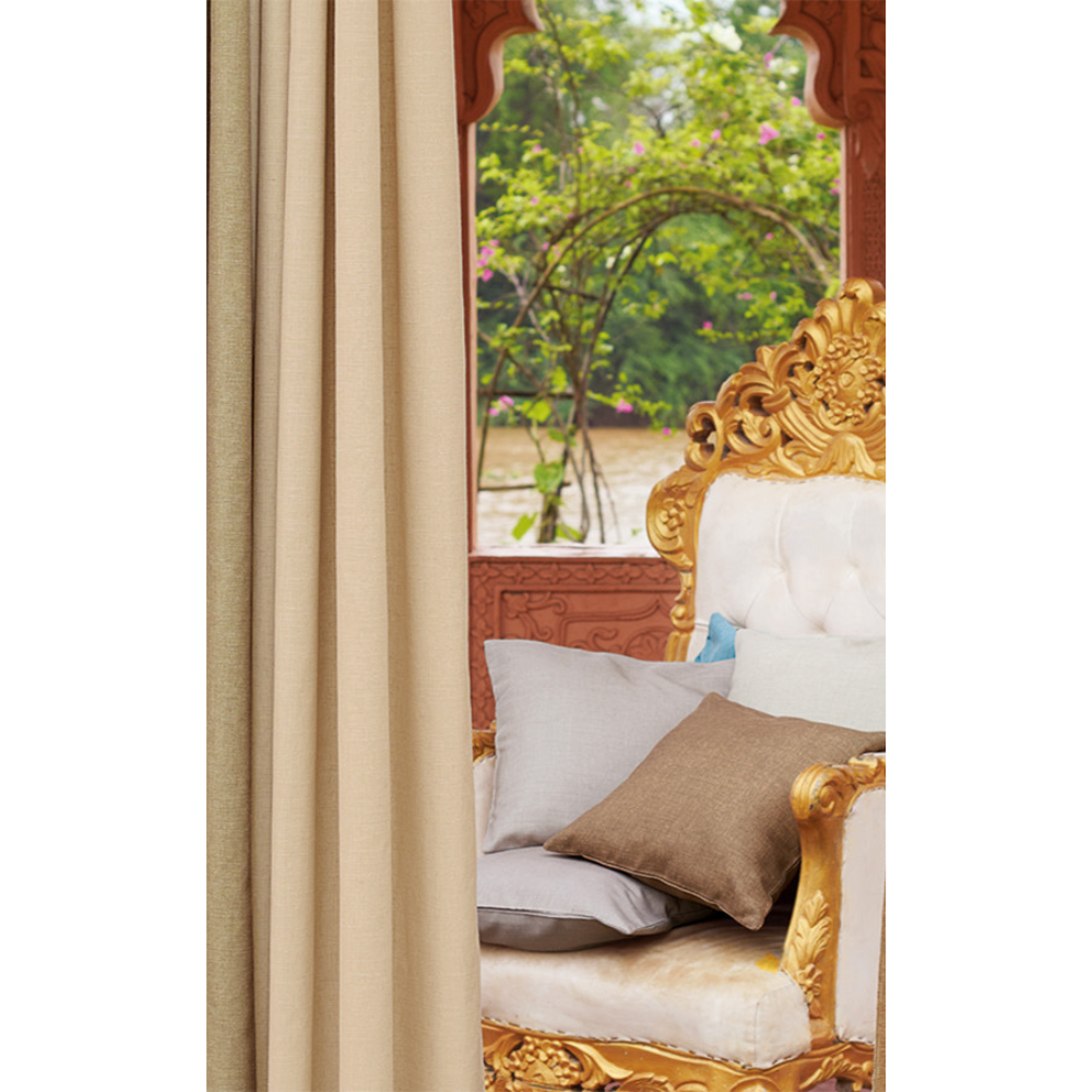 LORELLE PRINT TEXTURE MAIN CURTAIN FABRICS G