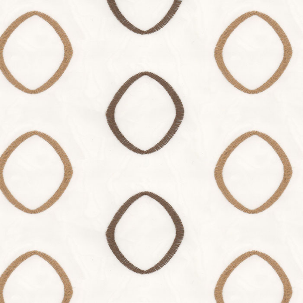 EMBROIDERY MAJESTIC CIRCLE allover POLYESTER  SHEER CURTAIN  FABRICS  A