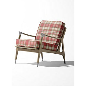 INDIAN SUMMER RED GREEN CHECKS SOFA FABRICS