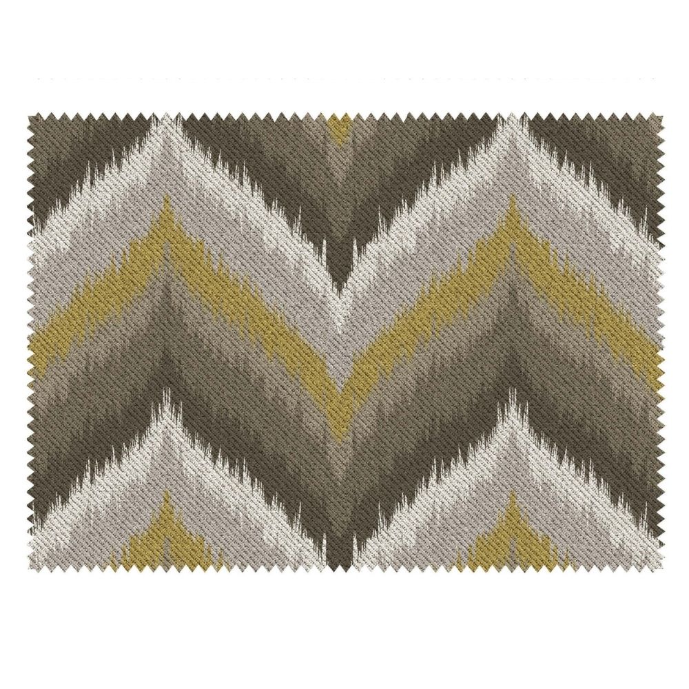 IKAT-II  ZIGZAG YELLOW  UPHOLSTERY AND CUSHION COVER FABRICS