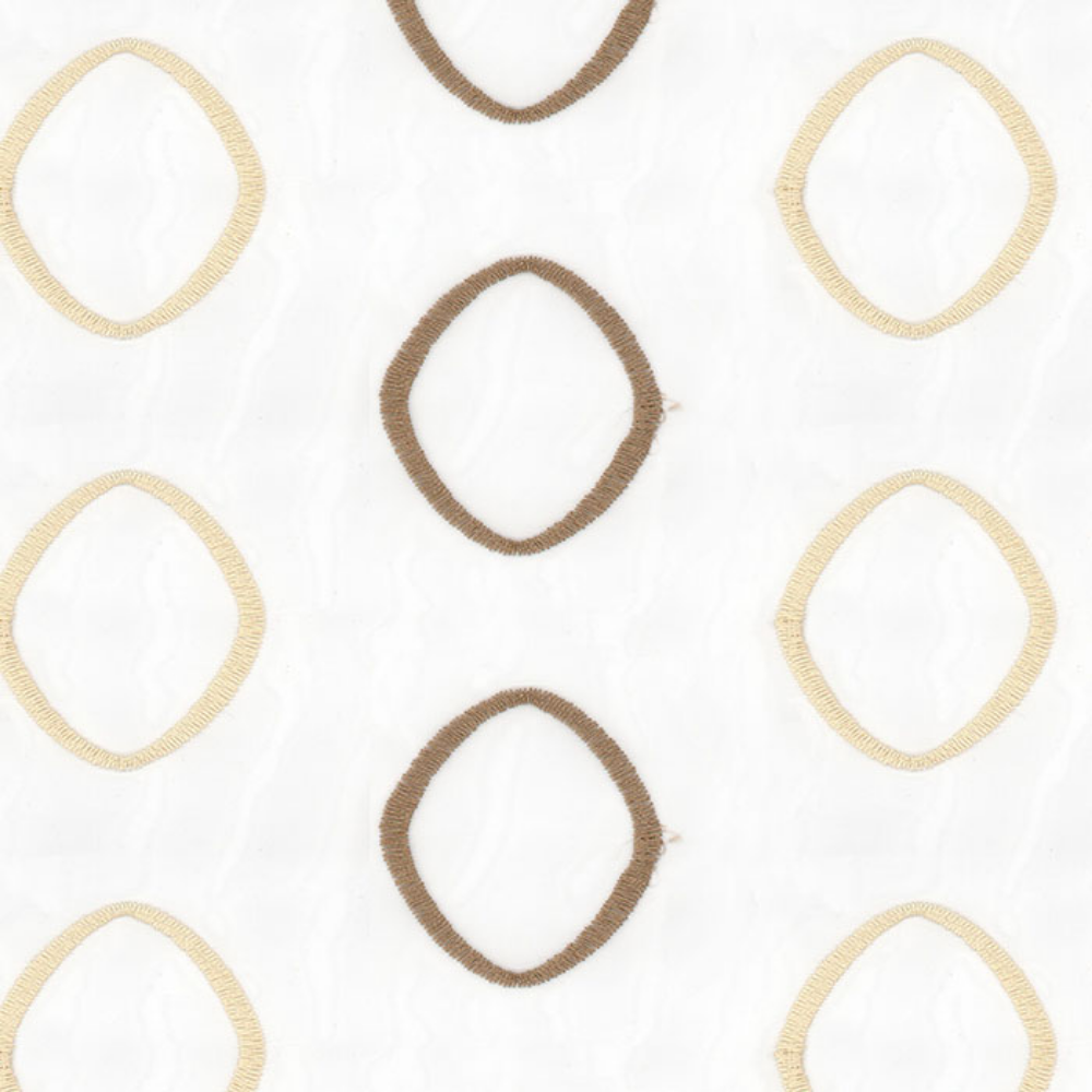 EMBROIDERY MAJESTIC CIRCLE allover POLYESTER  SHEER CURTAIN  FABRICS  A